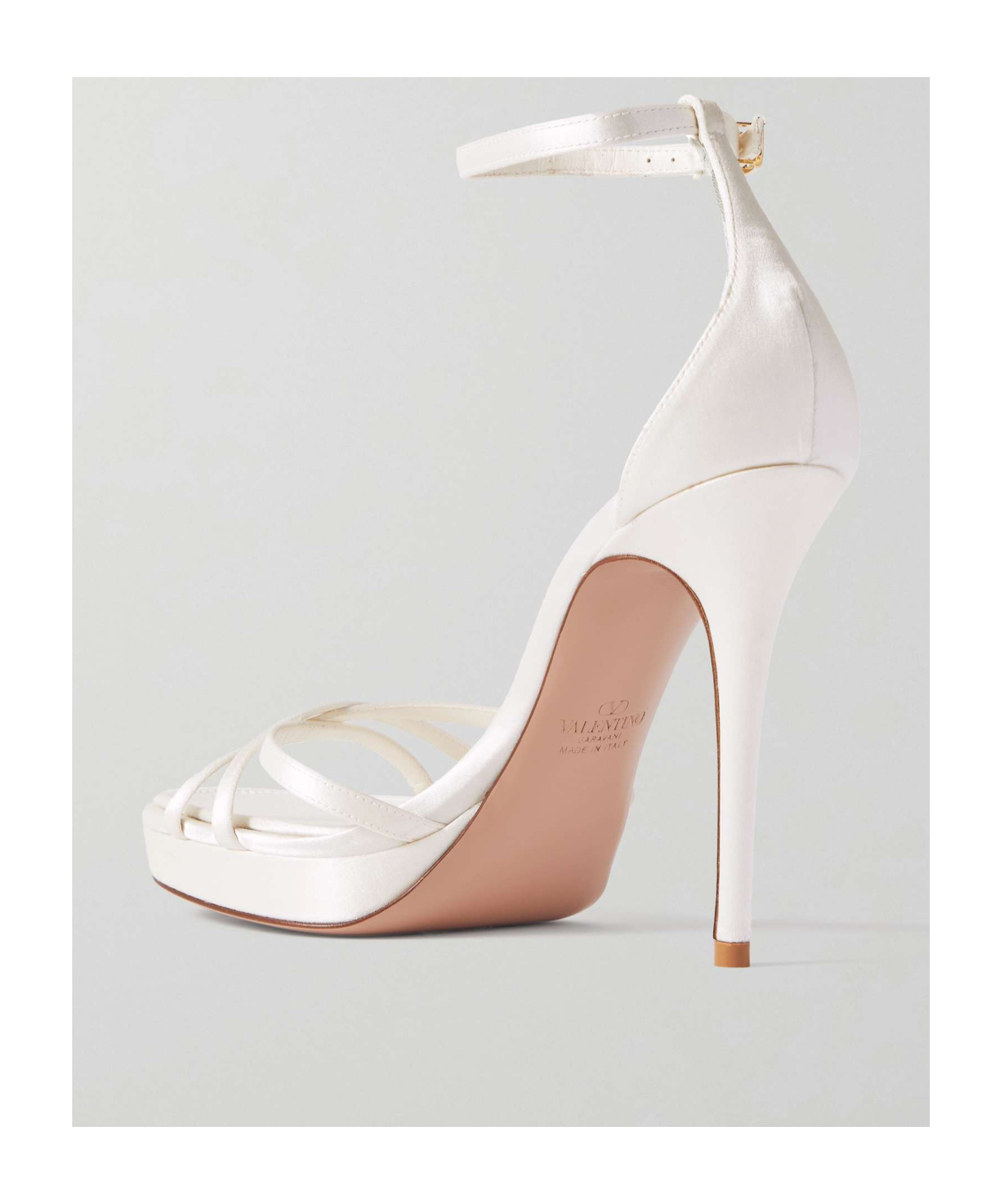 Valentino Open-toed High-heeled Sandals In White