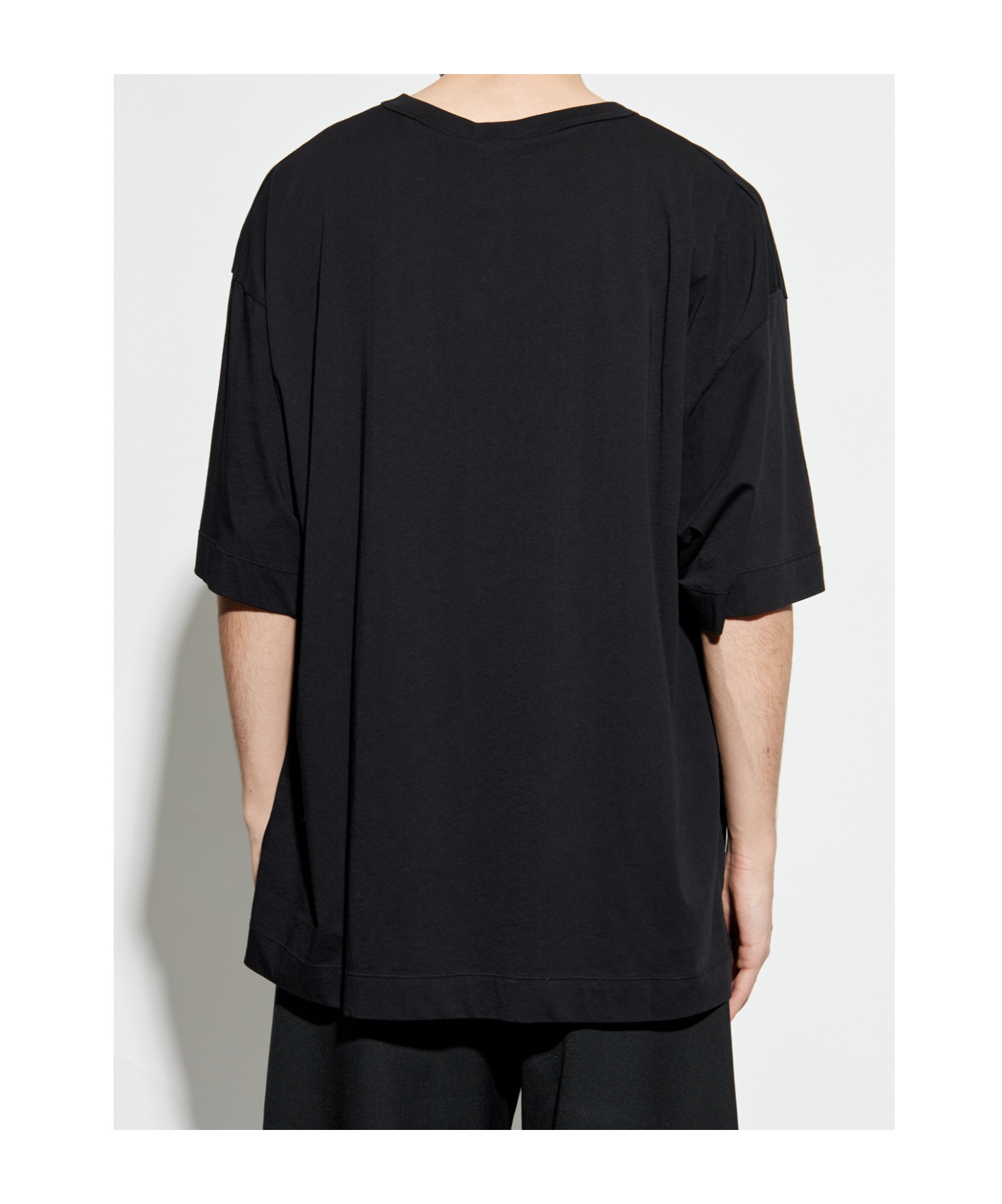 Dries Van Noten Black Crewneck T-shirt In Black