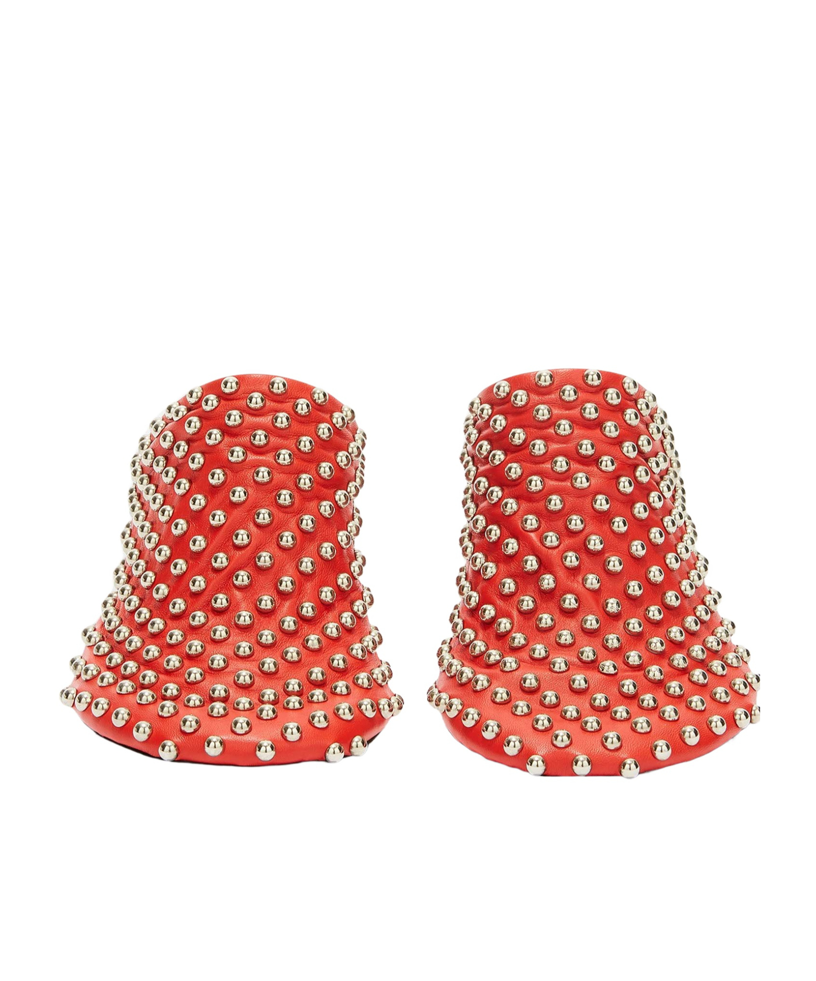 Shop Jil Sander Studded Mules In Red