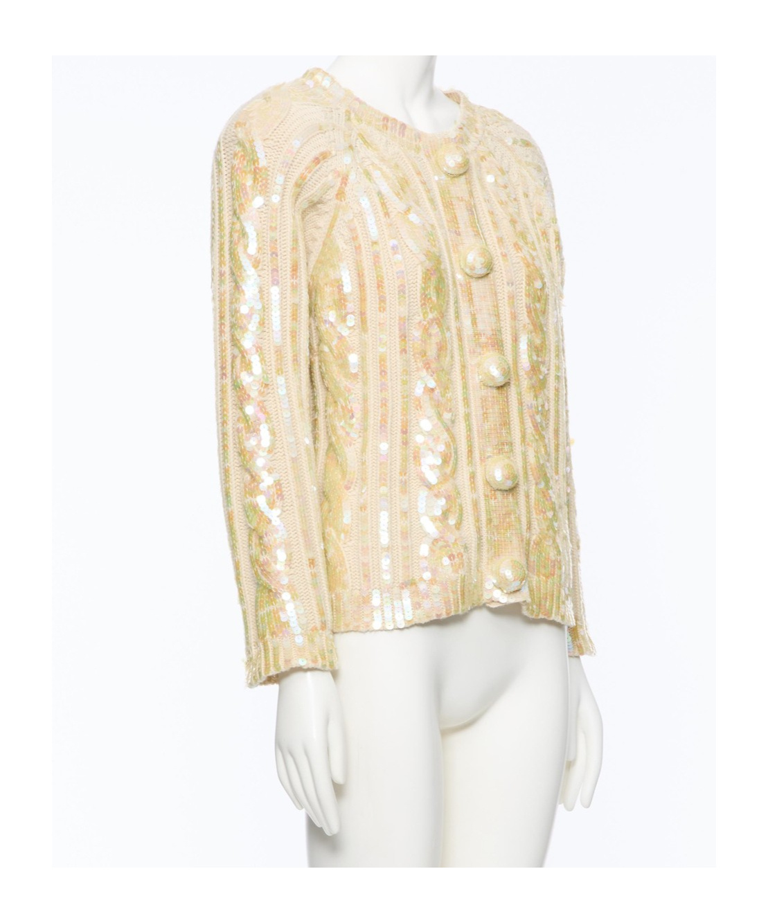 Valentino Long-sleeved Sweater In Gold