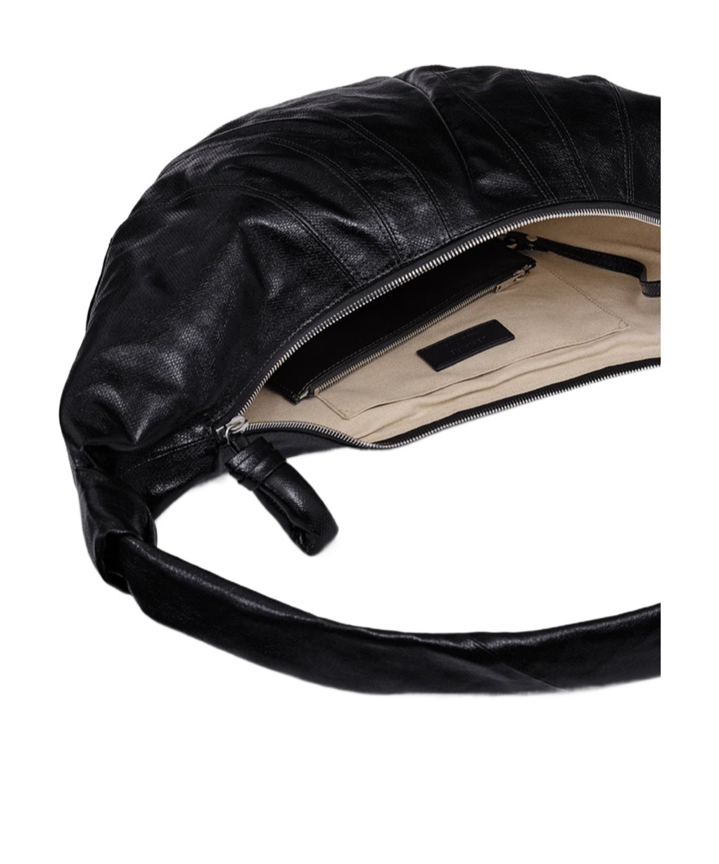 Lemaire Brown Large Croissant Bag In Black