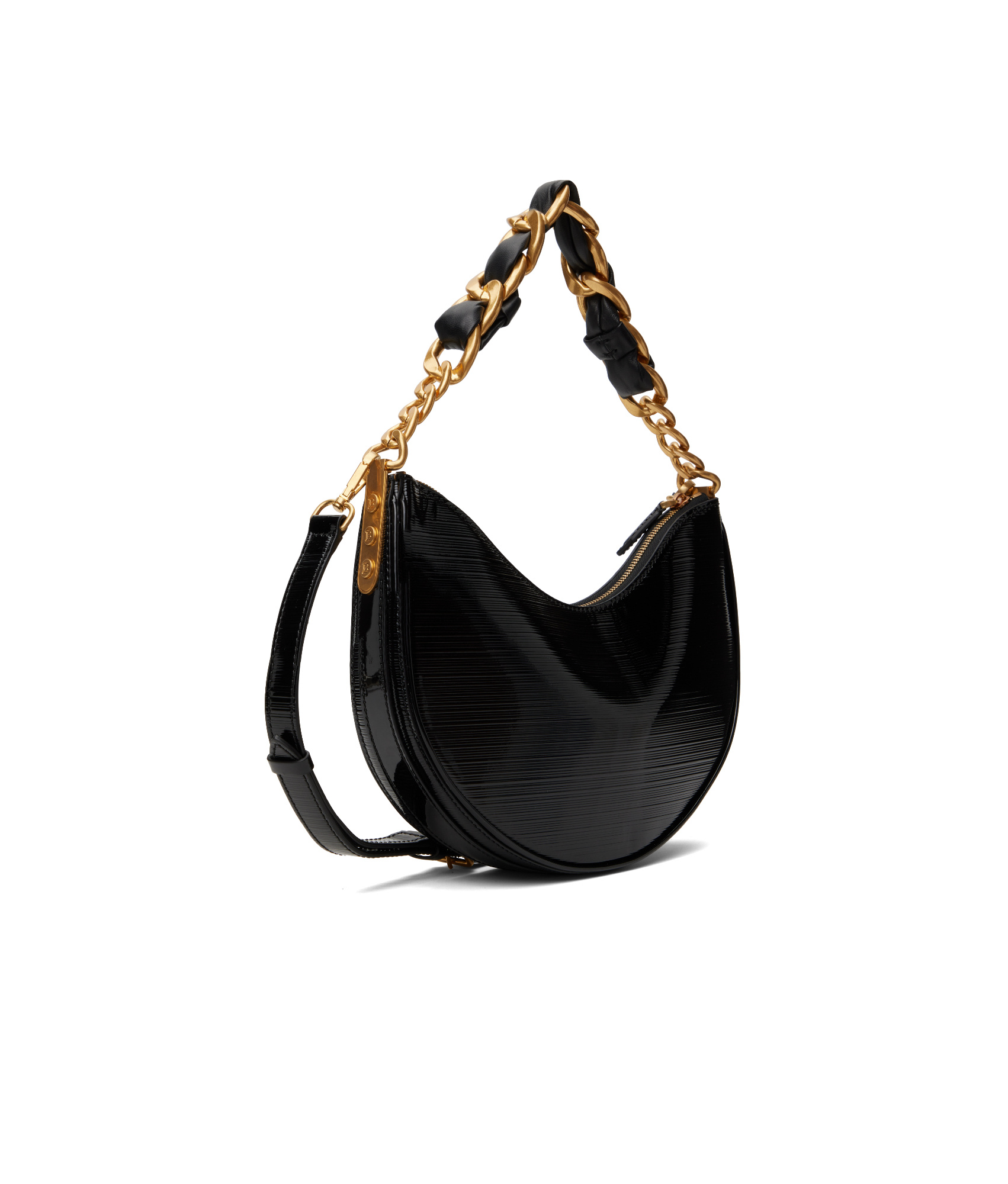 Balmain 1945 Soft Moon Tote Bag In Black