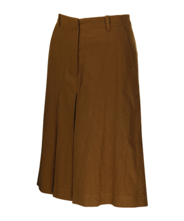 Dries Van Noten Belt-loop Skirt In Brown