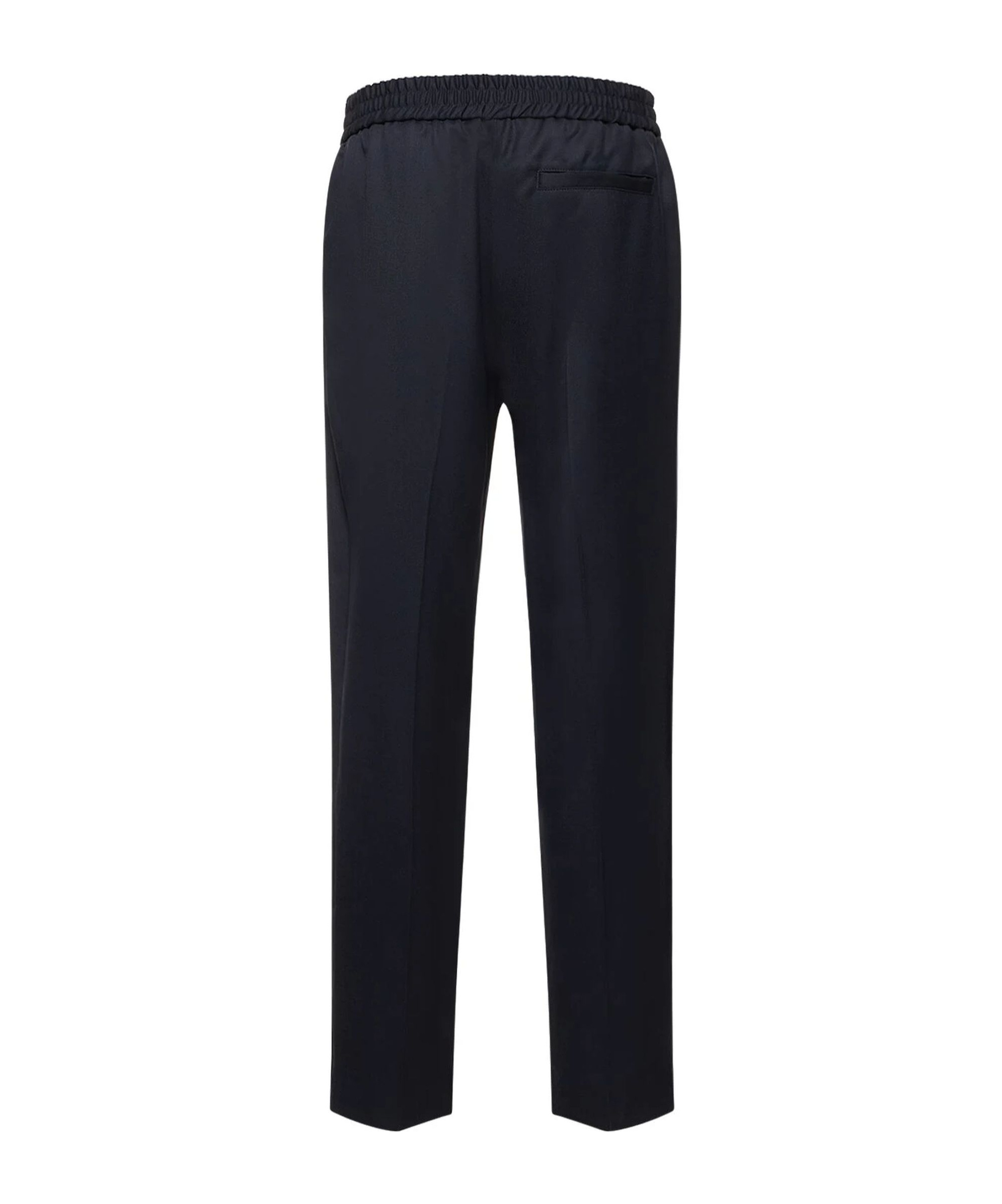 Apc Elasticated-waist Straight-leg Trousers In Black