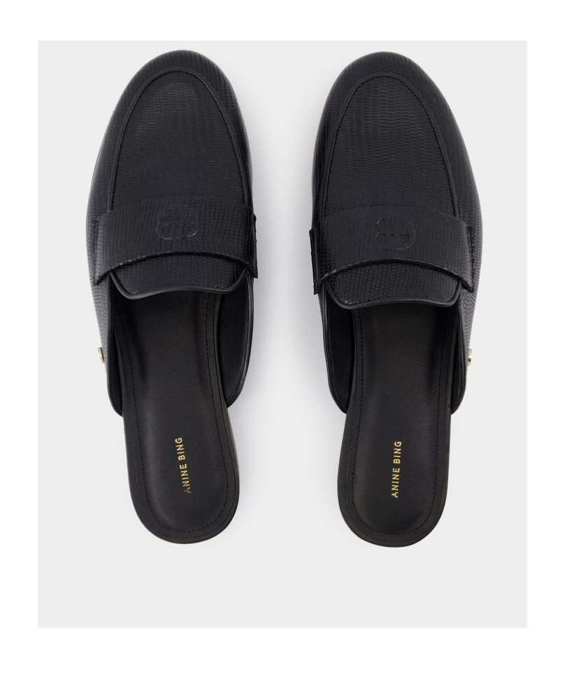 Shop Anine Bing Corrine Muller Shoes In Black