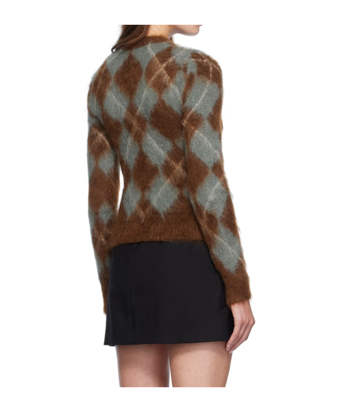 Ami Alexandre Mattiussi Argyle Alpaca And Mohair-blend Sweater In Multicolor