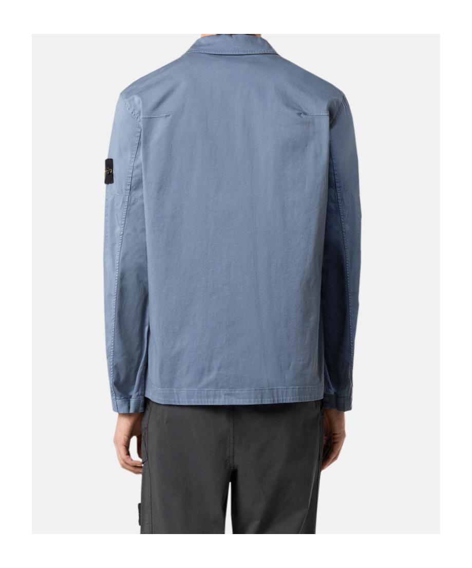 Stone Island Long-sleeved Shirt In Blue