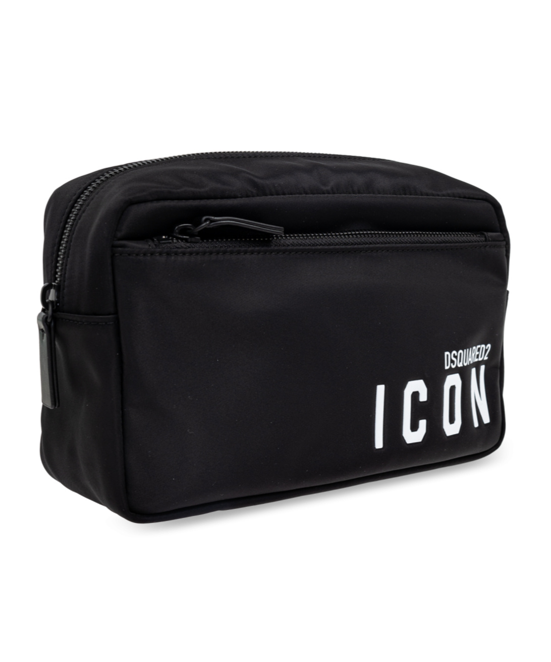 Shop Dsquared2 Icon Logo Printed Wash Bag In Black
