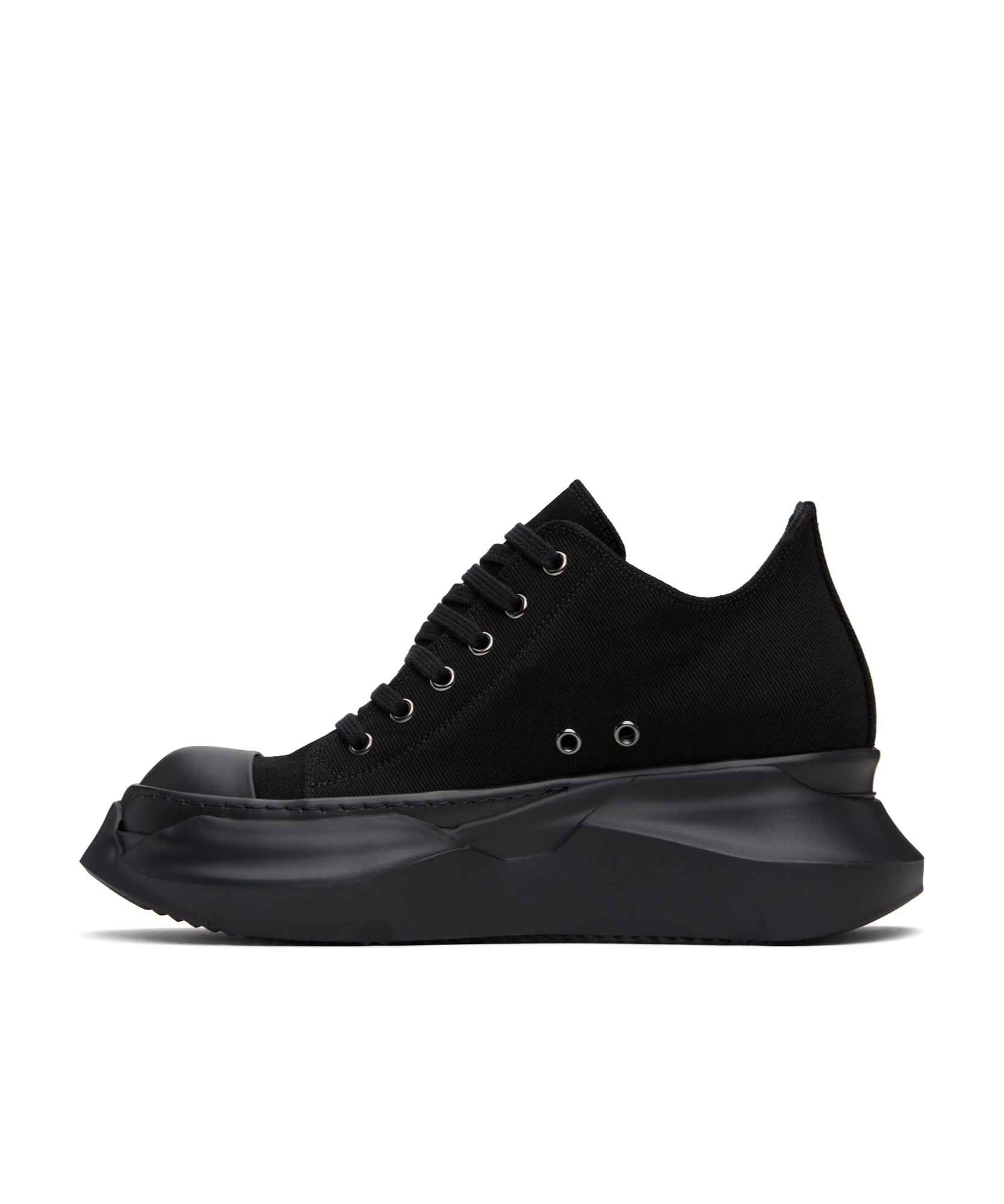 Rick Owens Drkshdw Black Hollywood Abstract Low Sneaks Sneakers In Black