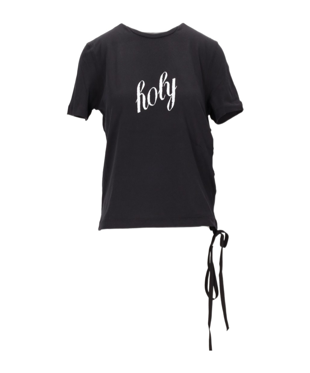 Ann Demeulemeester Fanie Standard Fit T-shirt "holy" Brushed Jersey In Black