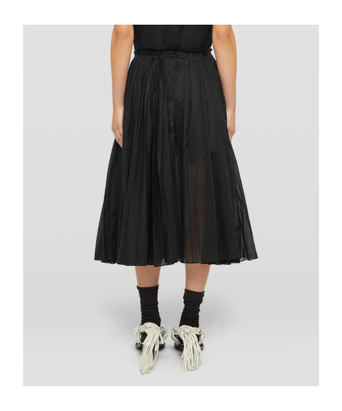 Jil Sander A-line Pleated Skirt In Black
