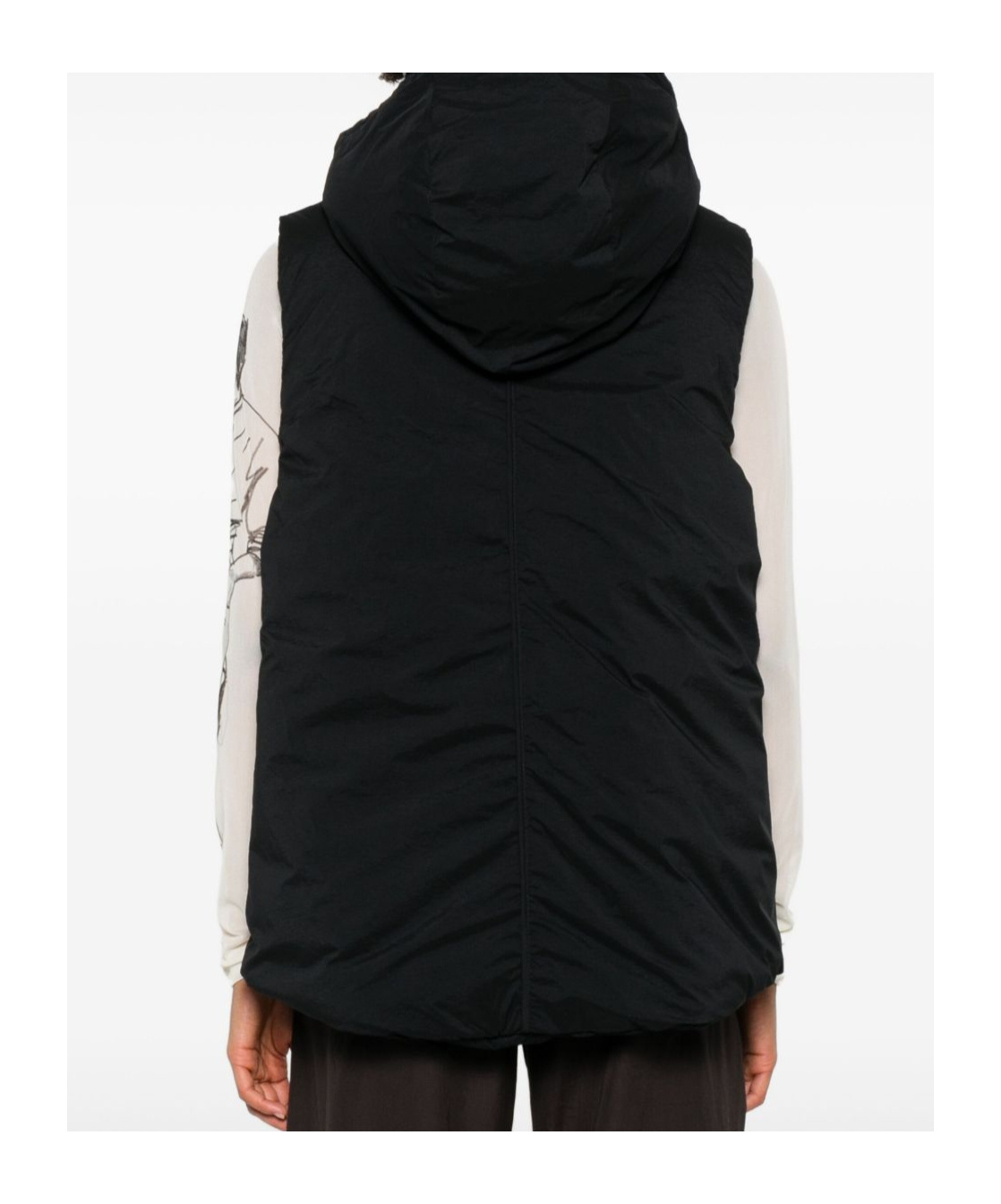 Adidas By Stella Mccartney Adidas By Stella Mc Cartney Hooded Vest In Black