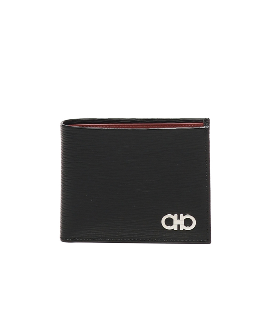 Ferragamo Wallet Card Holder And Keyring Set In Black