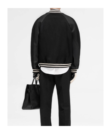 Represent Raglan Varsity Jacket In Black
