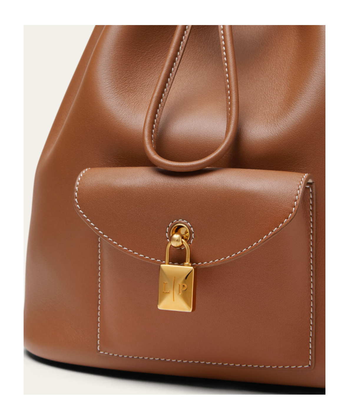 Loro Piana Extra Drawstring Backpack L27 In Warm Tan/sun Gold