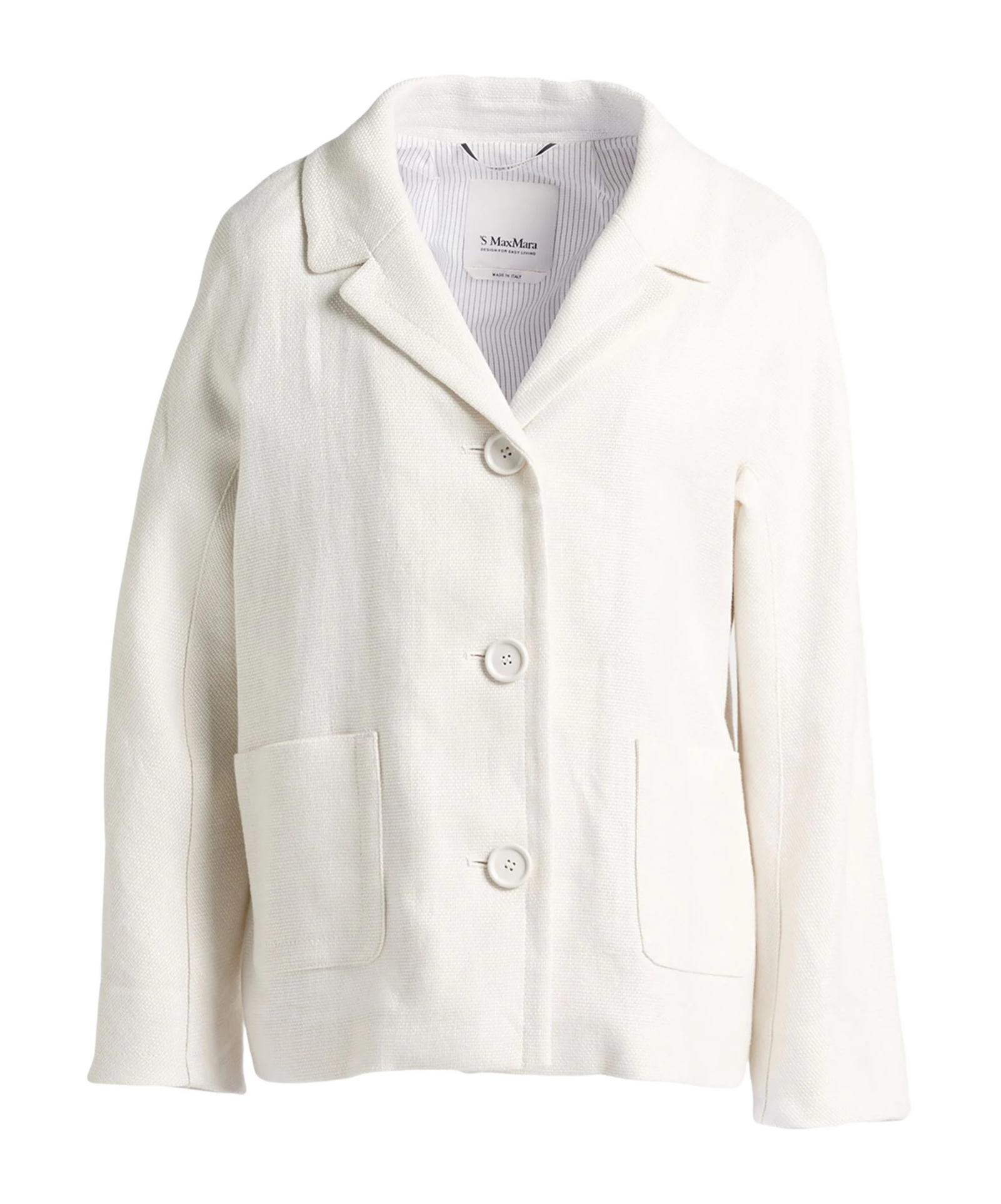 Max Mara Single-breasted Blazers In White