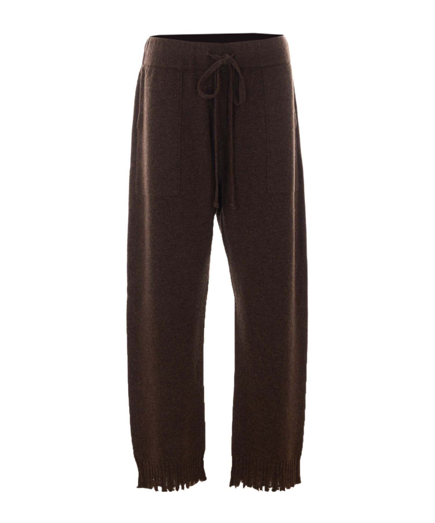 Uma Wang Drawstring Knit Casual Pants In Black