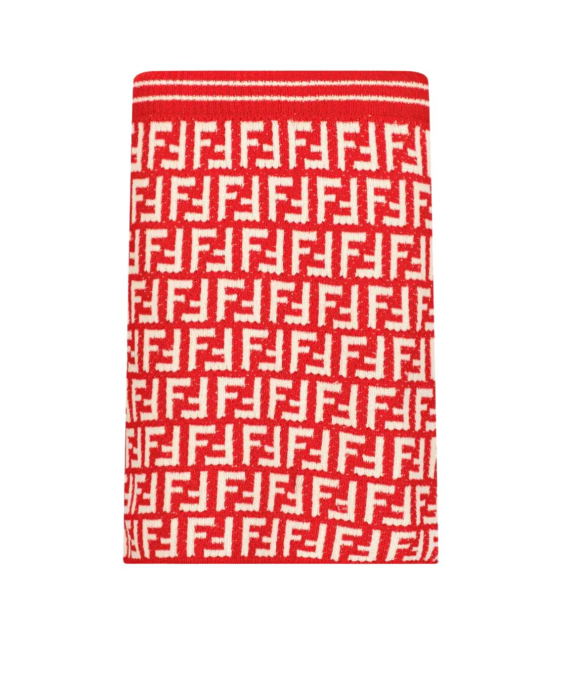 Fendi Elastic Waist Skirt In Red