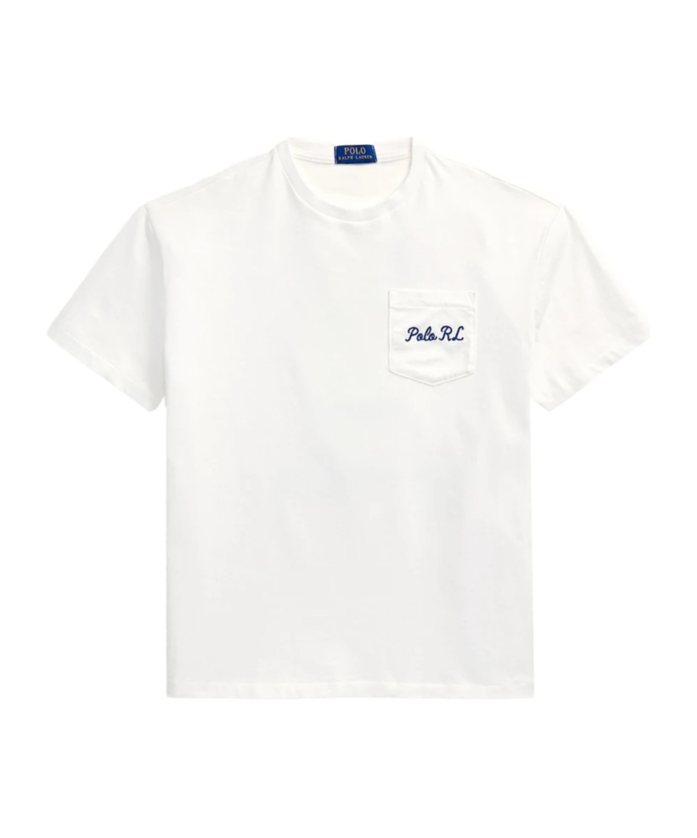 POLO RALPH LAUREN POLO RALPH LAUREN LOGO EMBROIDERED CREWNECK T-SHIRT