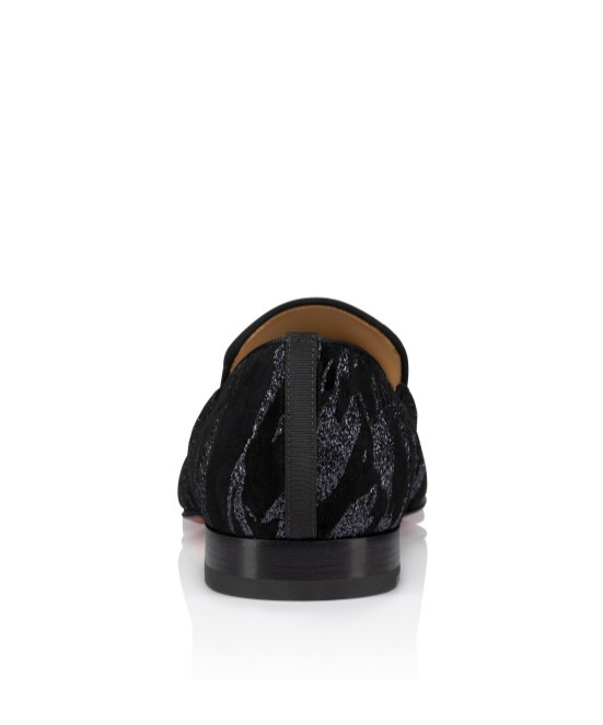 Christian Louboutin Sparkling Loafers With Leather Sole And Round Toe