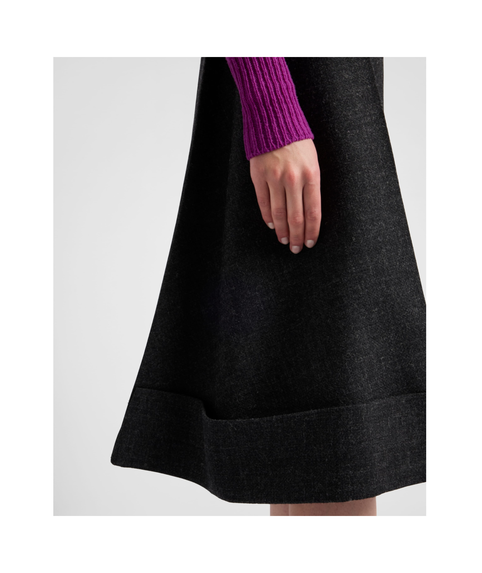 Prada Midirock Im Vintage-look Mit Schnellstich In Gray