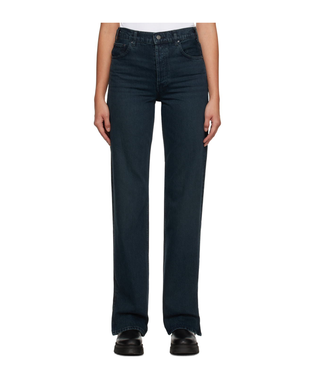 Anine Bing High Waist Straight Jeans
