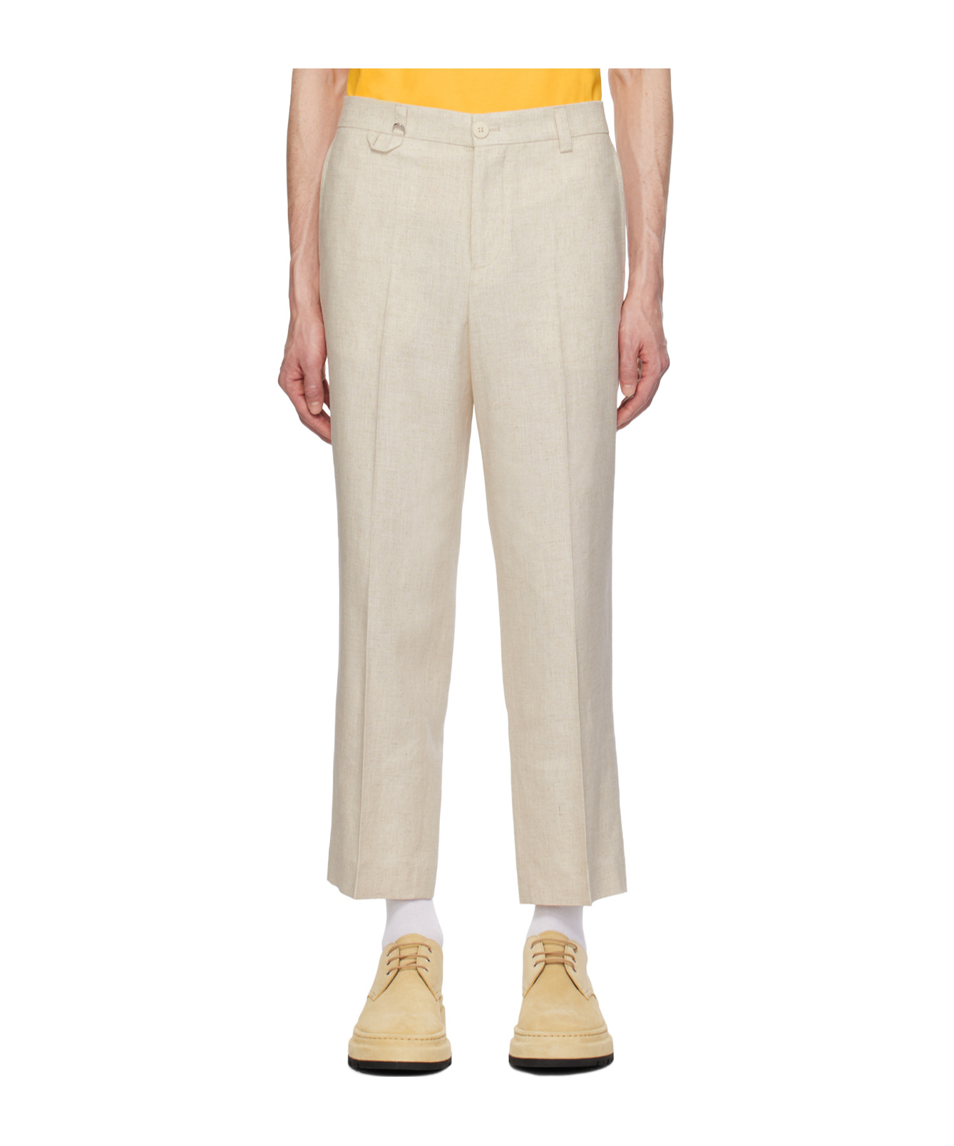 Jacquemus Beige Les Classiques 'le Pantalon Cabri' Trousers In Gray