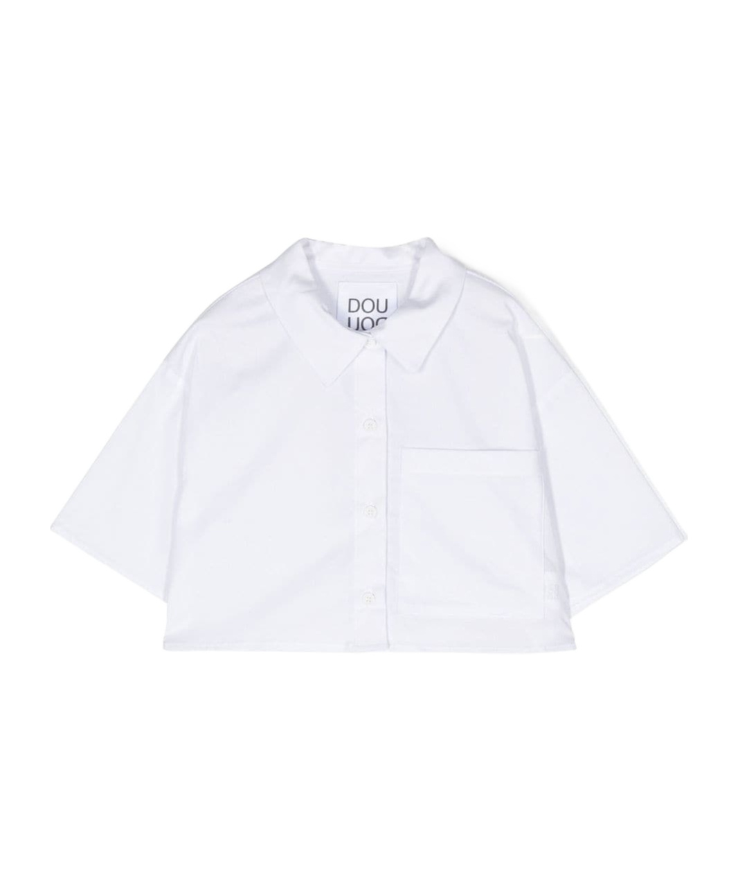 Douuod Short-sleeve Cotton Shirt In White
