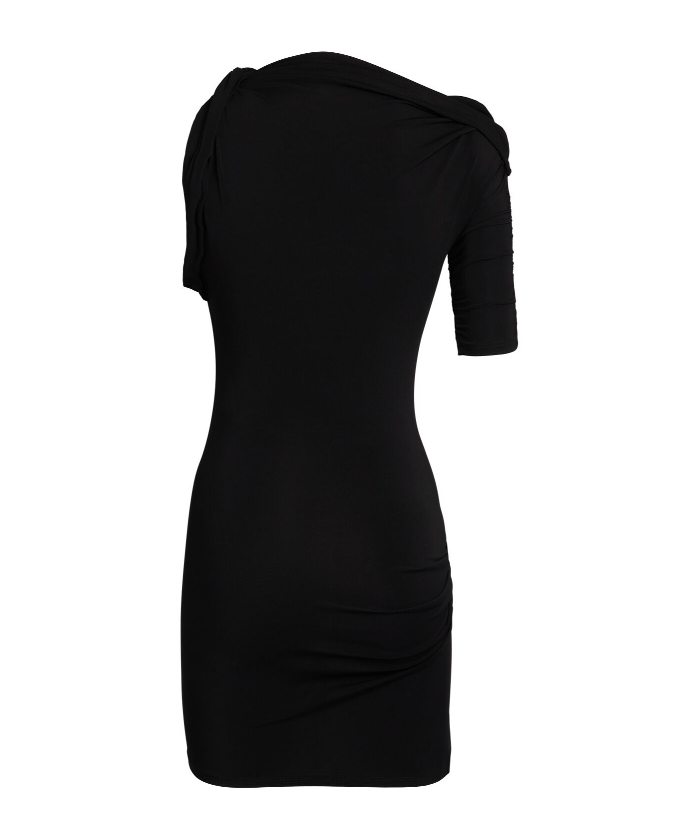 Jacquemus La Mini Robe Drapeado Asymmetric Draped Stretch-jersey Mini Dress