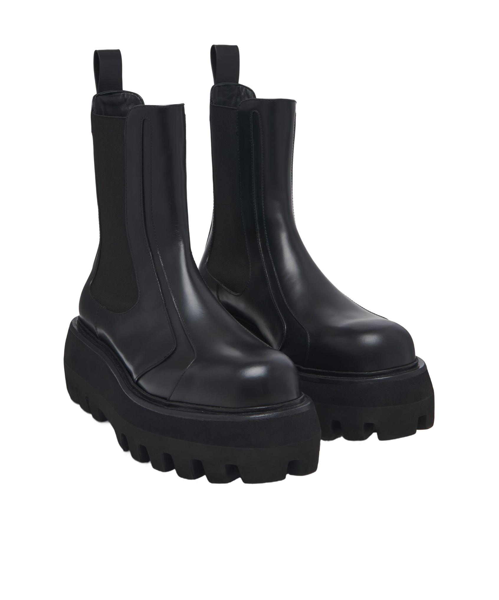 Alexander Mcqueen Leather Boots In Black