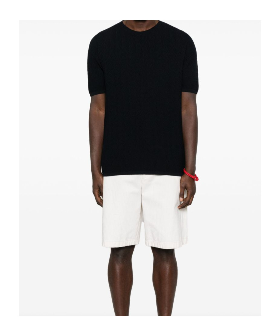 Giorgio Armani Chevron T-shirt In Black