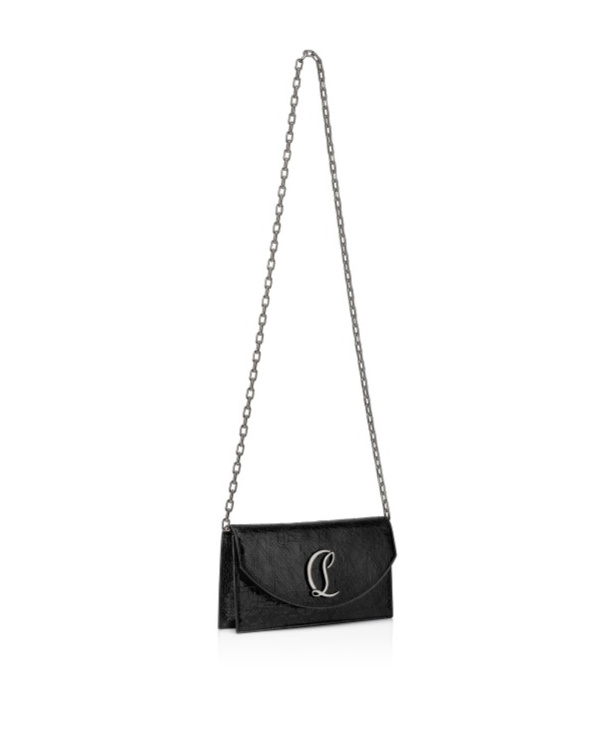 Christian Louboutin Loubi54 Chained Clutch Bag In Black