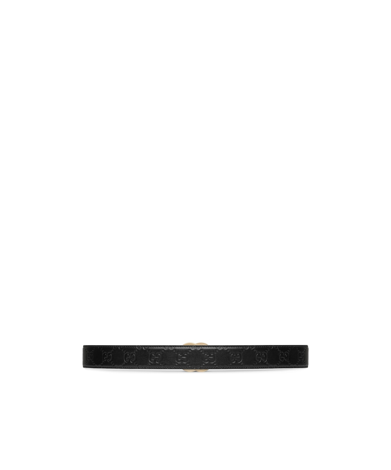 Gucci Interlocking G Leather Belt In Black