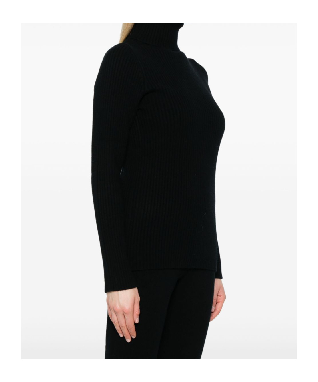 Yves Salomon Long-sleeved Turtleneck Sweater In Black