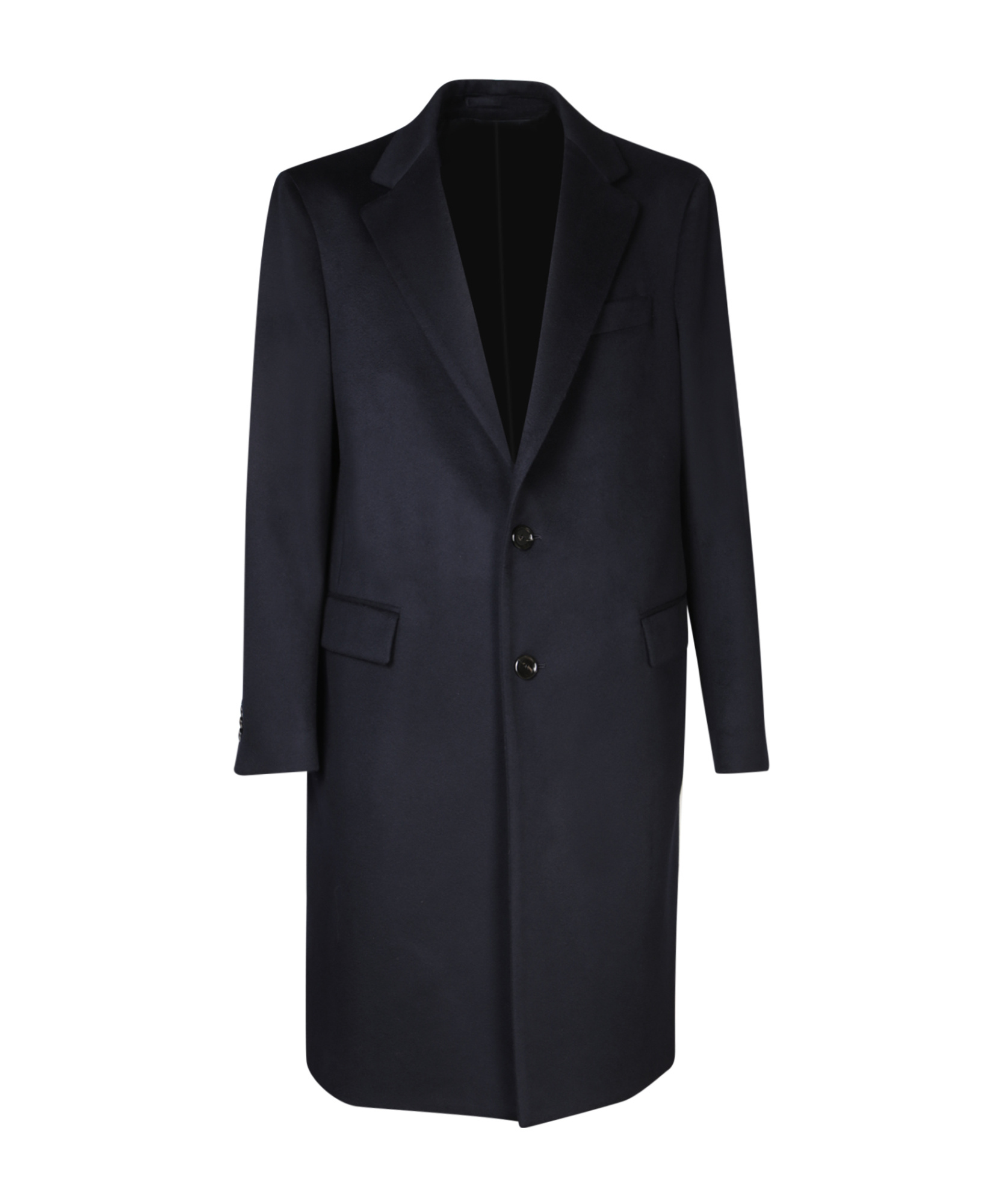 Lardini Classic Long Coat With Tailored Fit And Elegant Detailing In Blue
