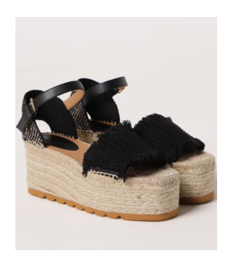 Stella Mccartney Round Toe High Heel Sandals In Brown