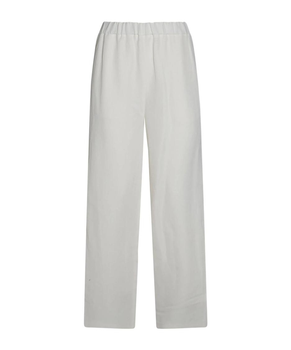 Fabiana Filippi Trousers Wide Leg Elastic Waistband In White