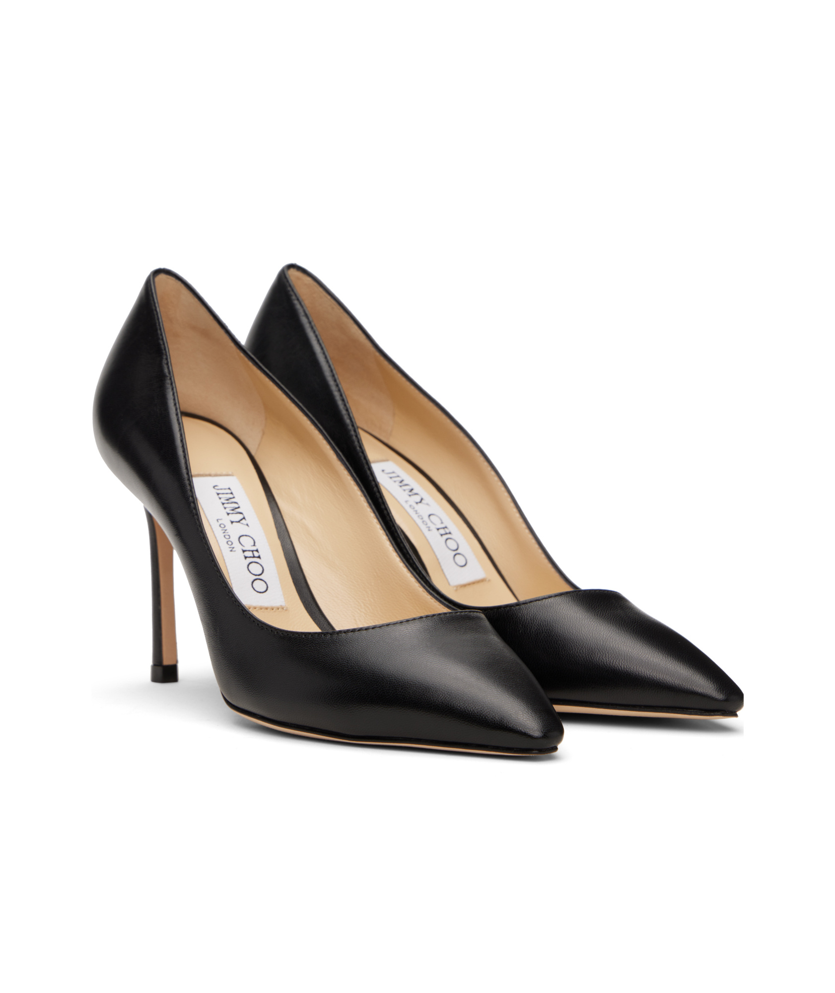Jimmy Choo Leather High Heels In Black
