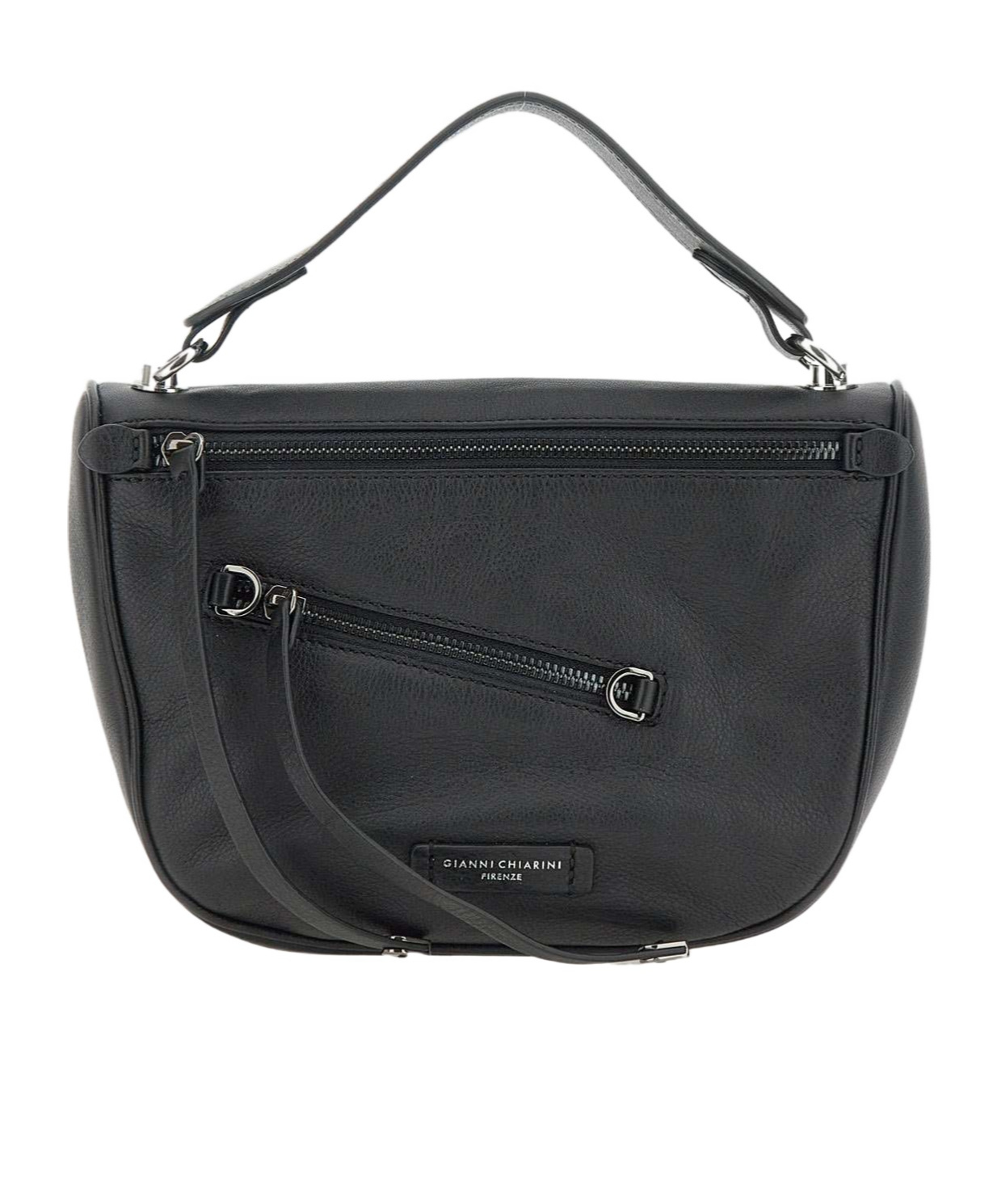 Gianni Chiarini Logo Patch Zipped Tote Bag In Black