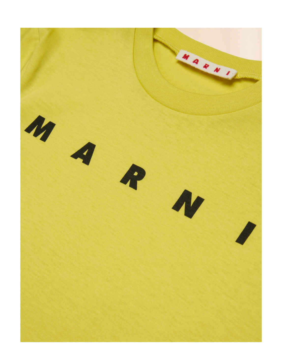 Marni Logo-print Cotton T-shirt In Yellow