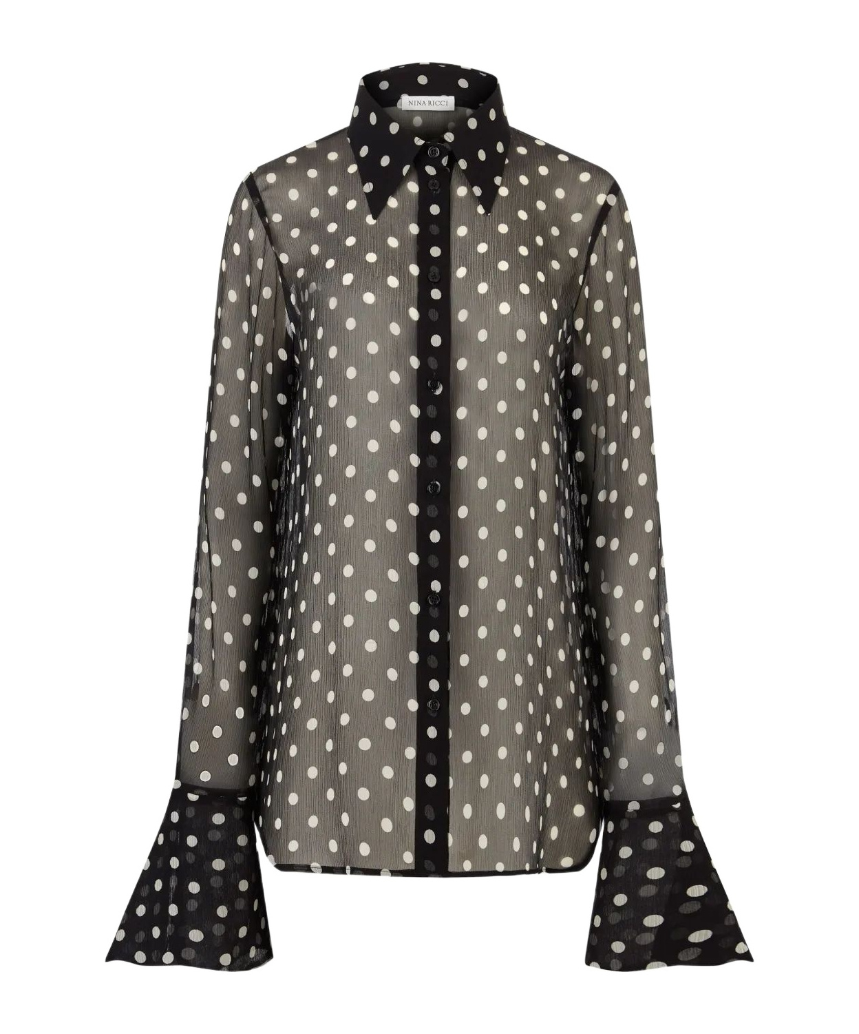 Nina Ricci Bell-cuffs Shirt In Black