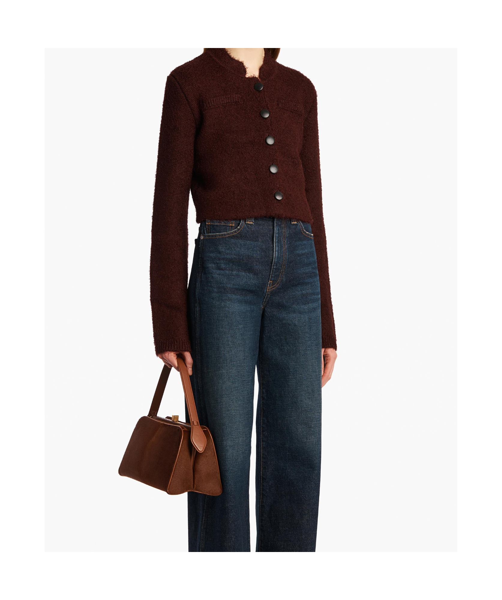 Khaite Silk-cashmere Ello Cardigan Jacket In Red