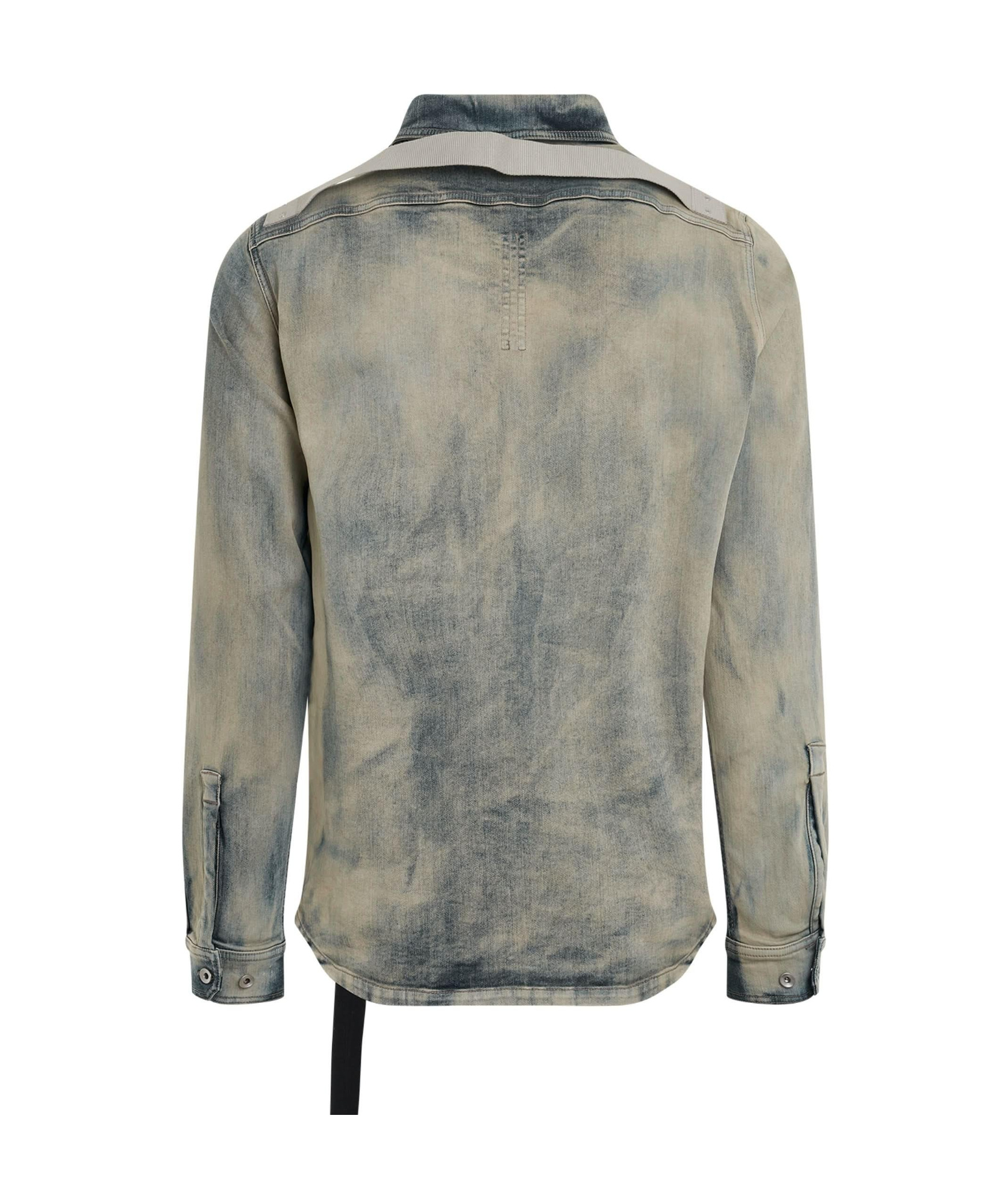Rick Owens Drkshdw Blue Outershirt Denim Shirt In Gray