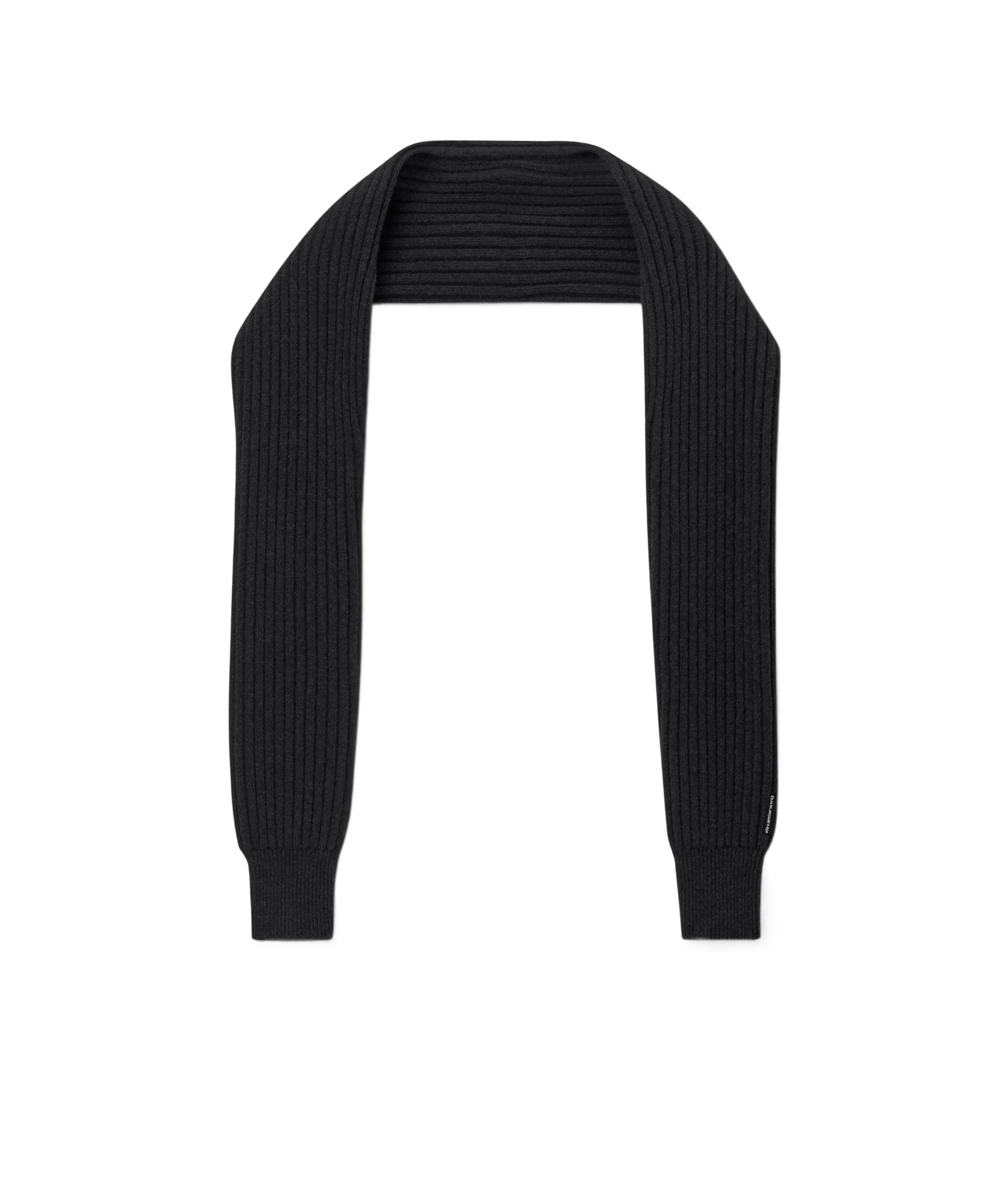 Alexander Wang Hybrid Ribbed Scarf With Sleeves In Black