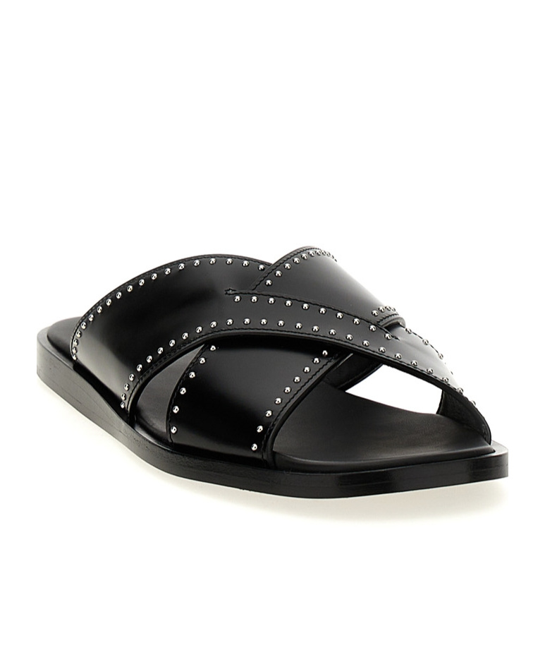Shop Church's Stud-embellished Slides In Black