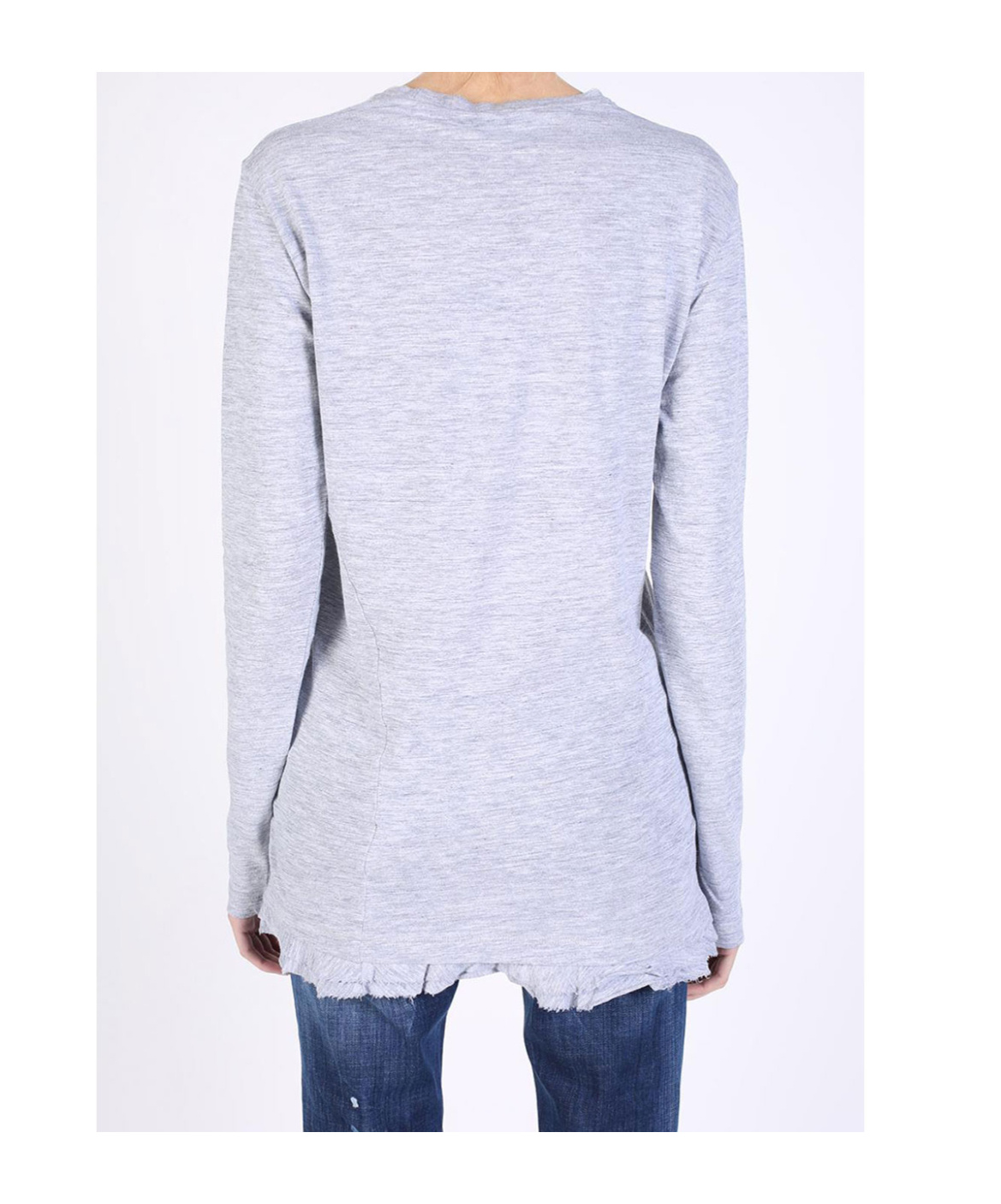 Dsquared2 Long Sleeve Round Neck T-shirt In White