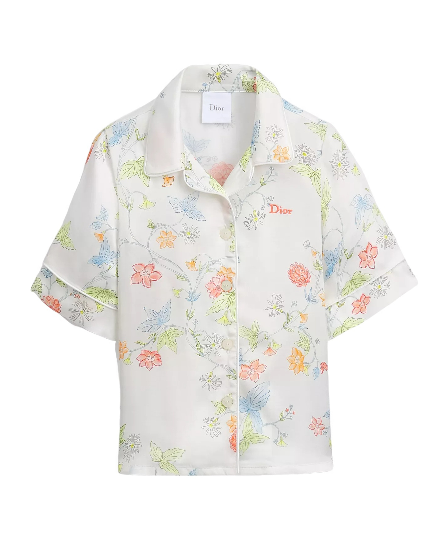 Dior Kids' Short-sleeved Shirt In White