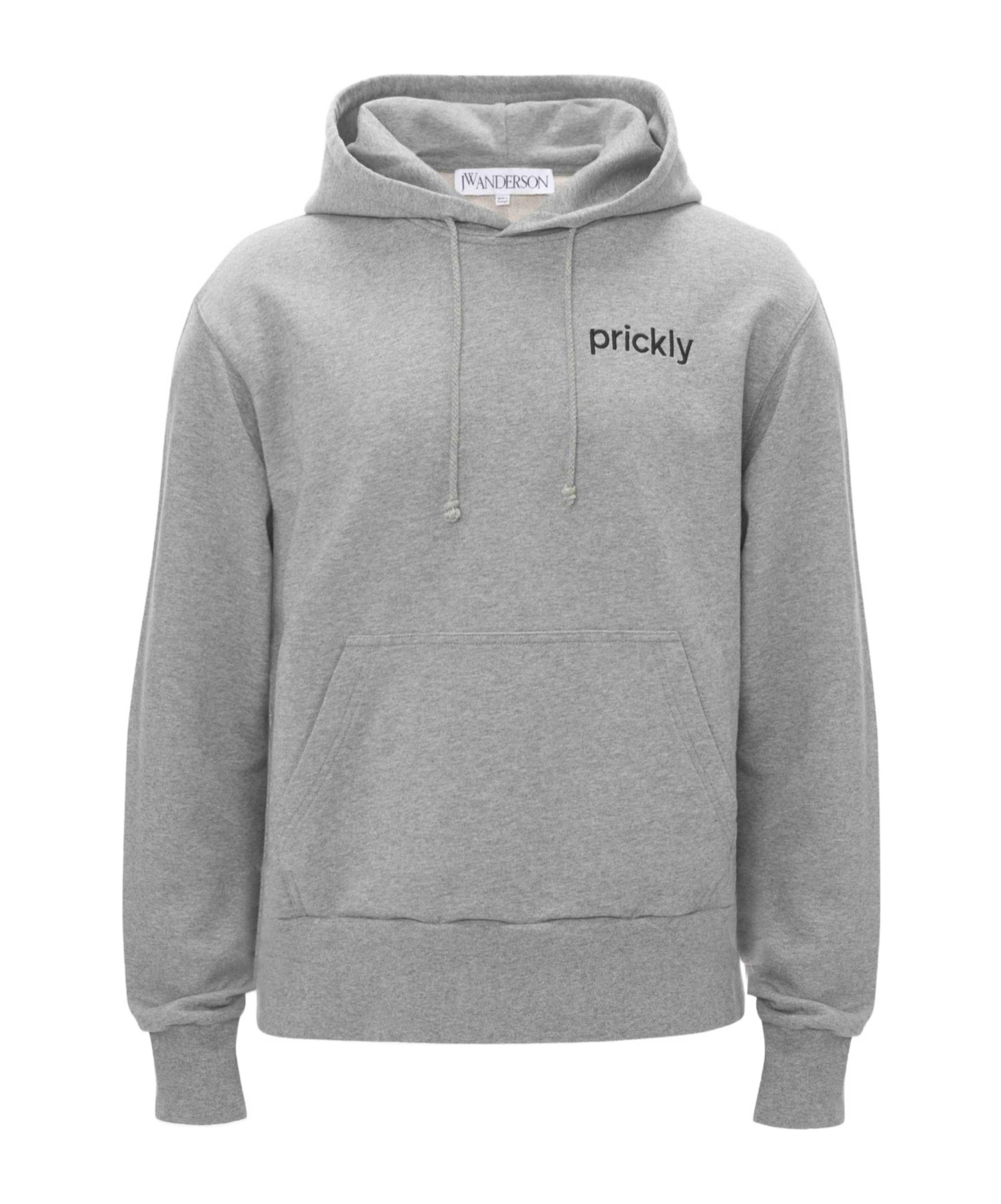 Jw Anderson Prickly Slogan-print Hoodie In Gray