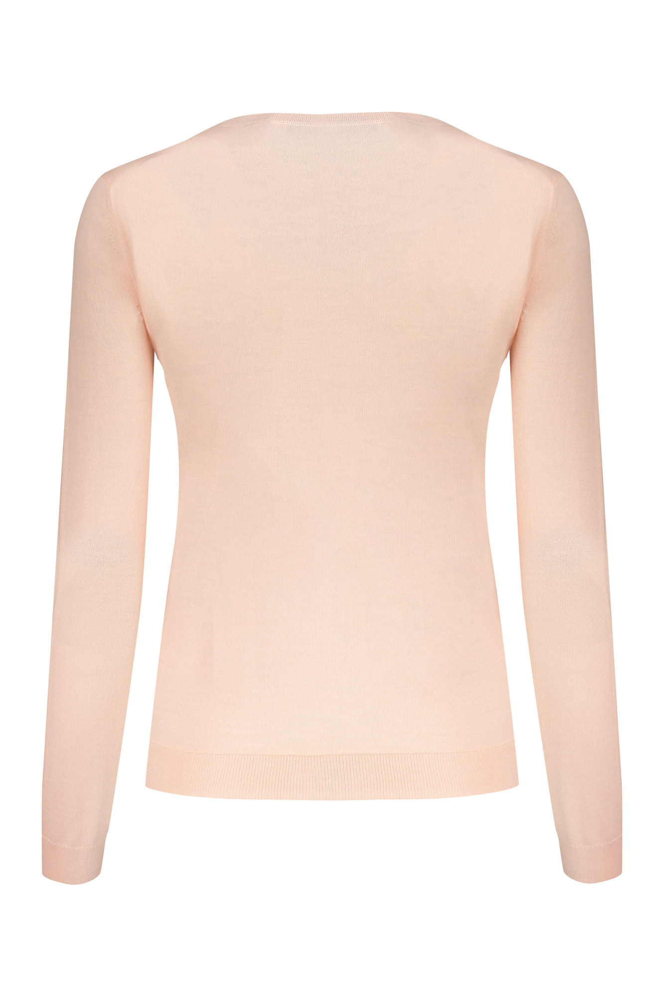 Valentino Long Sleeve Crew-neck Sweater In Brown