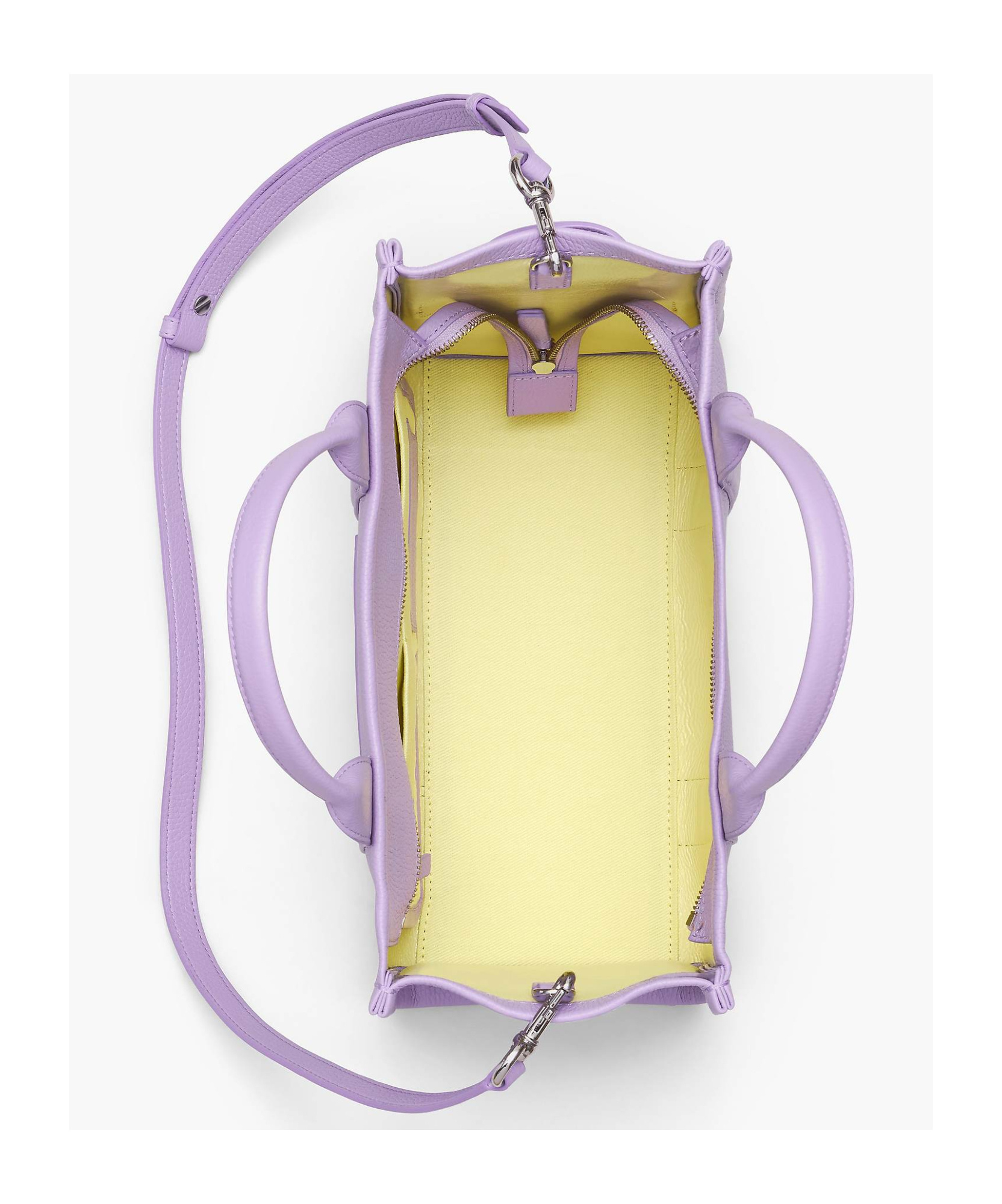 Marc Jacobs The Leather Medium Tote Bag In Purple